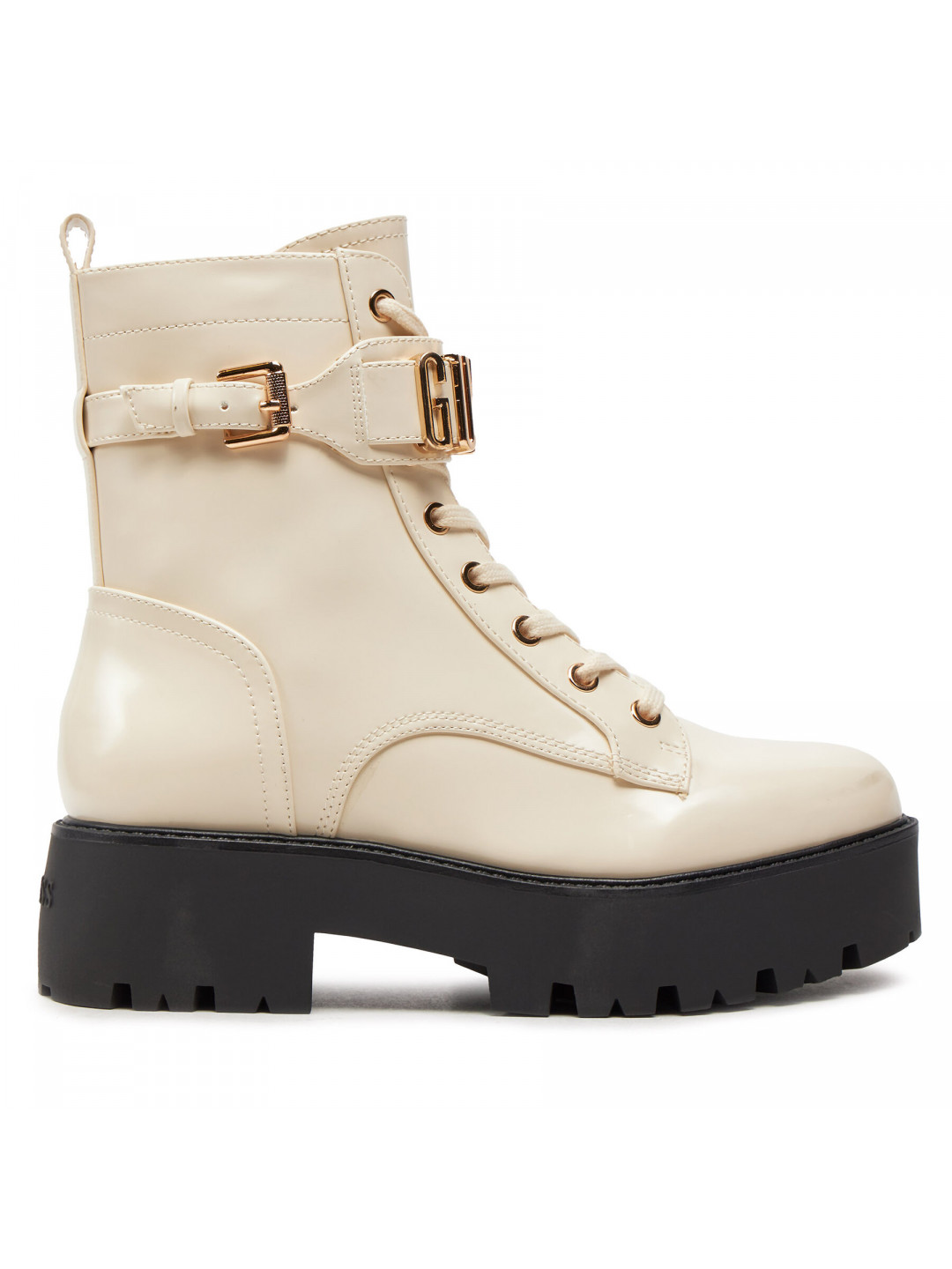 Polokozačky Guess Vaires FLTSOM PAT10 Béžová